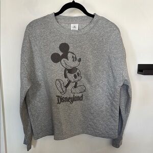 Disney Gray Crew Neck Mickey Mouse Sweater